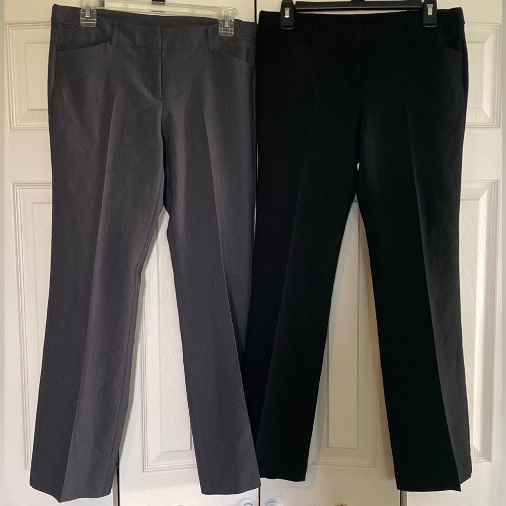 2 pairs Joe B Juniors Dress Pants - 1 charcoal & 1 black - size 5 - 30” inseam